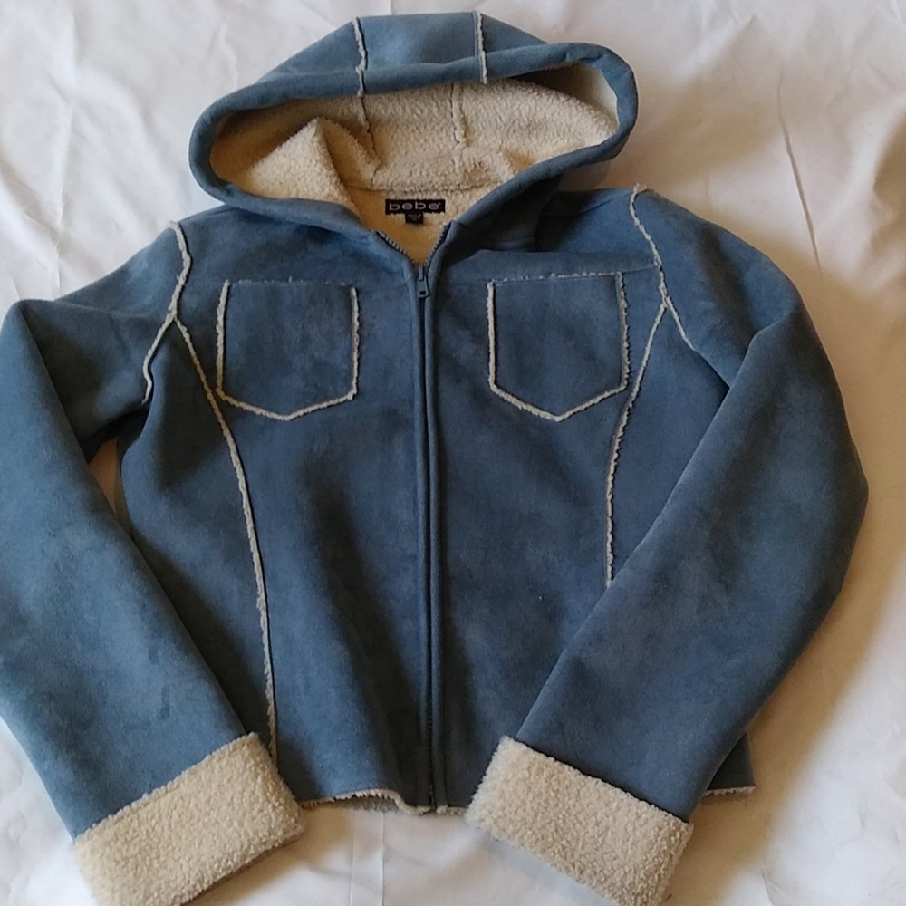 Vintage Bebe faux Suede and fleece jacket